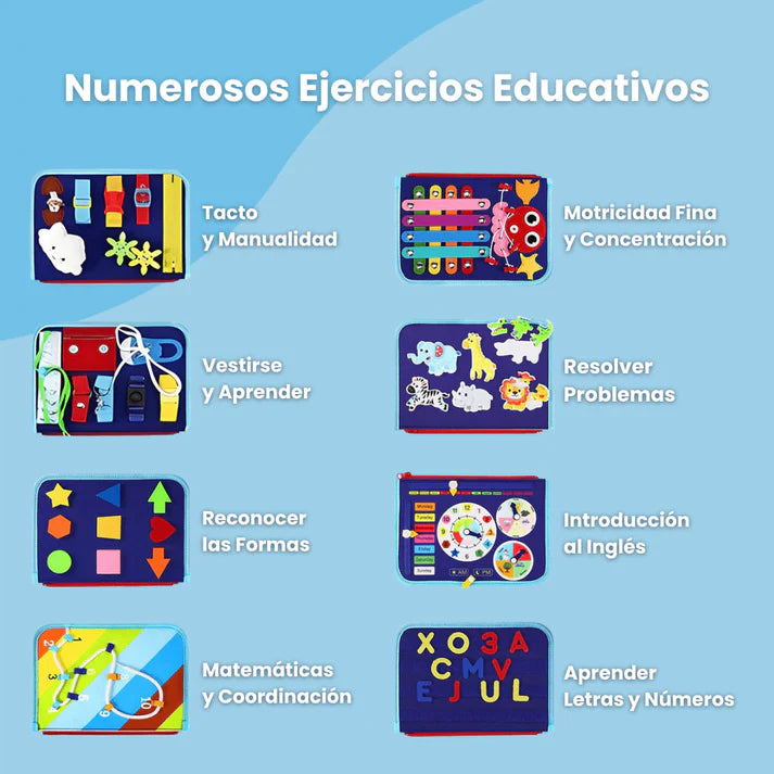 Tablero Montessori de Actividades Portátil™