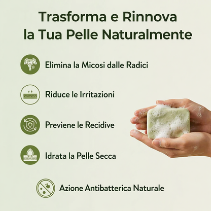 Sapone naturale purificante e antifungino.